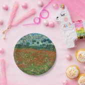 Vincent Van Gogh Poppy Field Floral  Art Papieren Bordje (Feest)