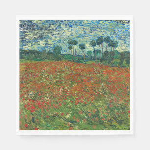 Vincent Van Gogh Poppy Field Floral  Art Servet