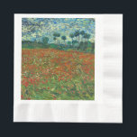 Vincent Van Gogh Poppy Field Floral  Art Servetten<br><div class="desc">Vincent Van Gogh Poppy Field Floral Fine Art Vincent Willem van Gogh was een schilder van de Post-Impressionist, wiens werk een verreikende invloed had op de 20e-eeuwse kunst. Zijn productie omvat portretten, zelfportretten, landschappen en nog steeds levende cypersen, bloeiende bomen, tarwevelden en zonnebloemen. Tussen 1886 en 1890 heeft Vincent van...</div>
