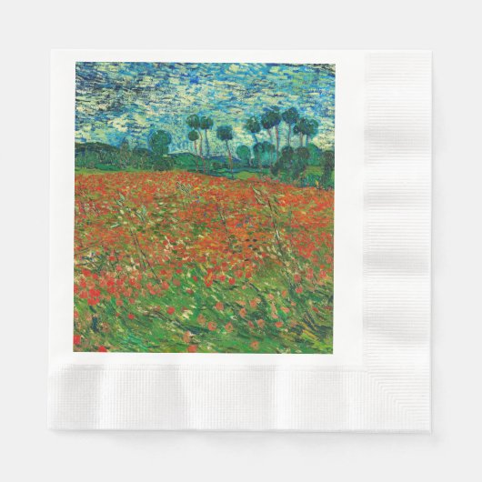 Vincent Van Gogh Poppy Field Floral Art Servetten (Voorkant)