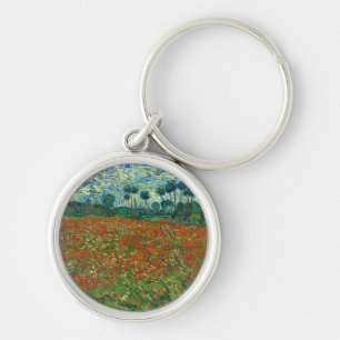 Vincent Van Gogh Poppy Field Floral  Art Sleutelhanger