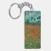 Vincent Van Gogh Poppy Field Floral  Art Sleutelhanger (Voorkant Links)