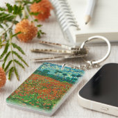 Vincent Van Gogh Poppy Field Floral  Art Sleutelhanger (Voorkant Rechts)