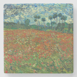 Vincent Van Gogh Poppy Field Floral  Art Stenen Onderzetter