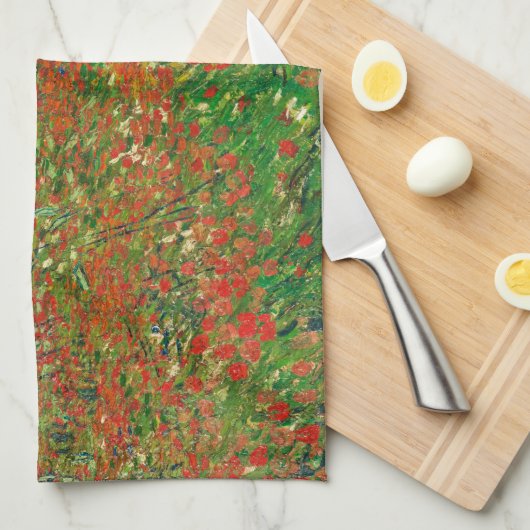 Vincent Van Gogh Poppy Field Floral  Art Theedoek (Quarter Fold)