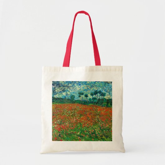 Vincent Van Gogh Poppy Field Floral  Art Tote Bag (Voorkant)