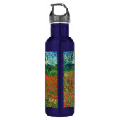 Vincent Van Gogh Poppy Field Floral  Art Waterfles (Achterkant)