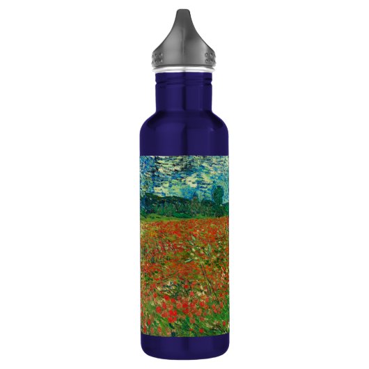 Vincent Van Gogh Poppy Field Floral  Art Waterfles (Links)