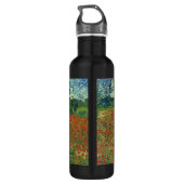 Vincent Van Gogh Poppy Field Floral Art Waterfles (Achterkant)