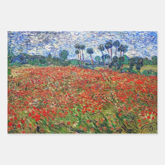 Vincent van Gogh - Poppy Field Inpakpapier Vel (Voorkant)