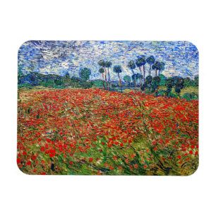 Vincent van Gogh - Poppy Field Magneet