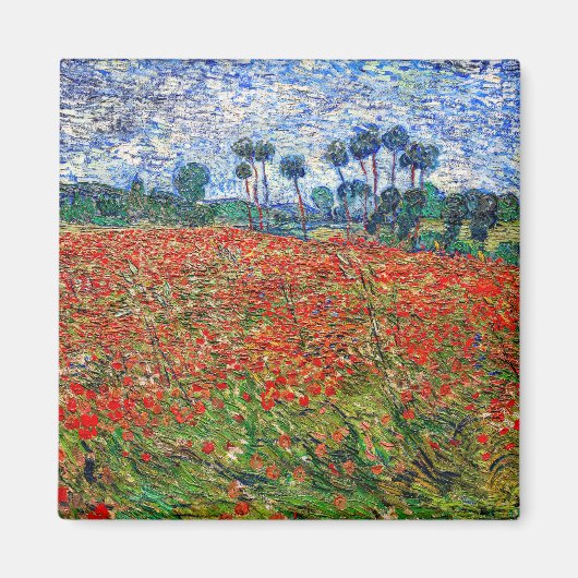 Vincent van Gogh - Poppy Field Magneet (Voorkant)