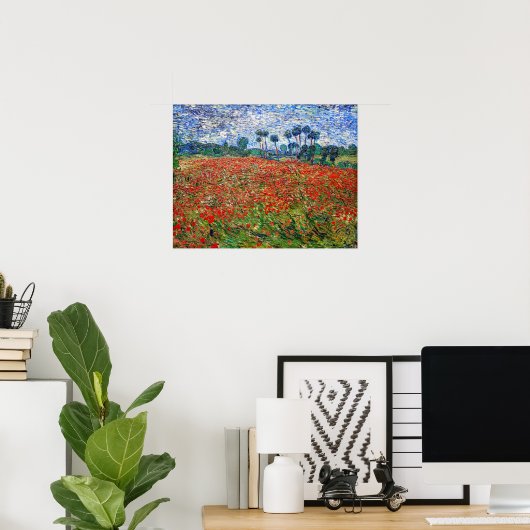 Vincent van Gogh - Poppy Field Poster (Thuiskantoor)