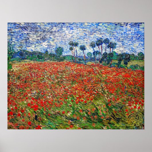 Vincent van Gogh - Poppy Field Poster (Voorkant)