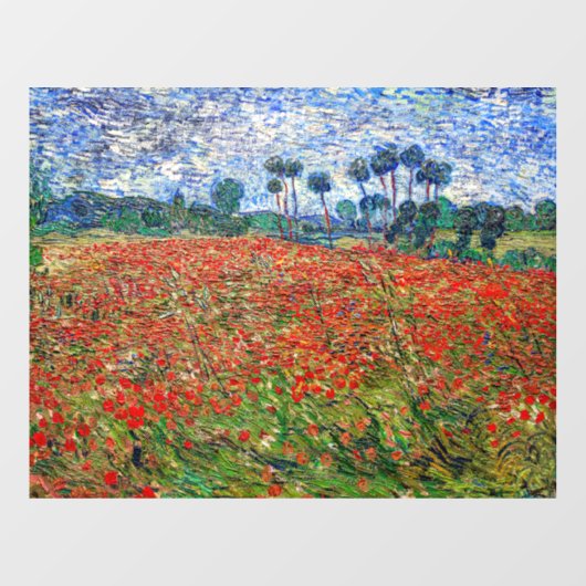 Vincent van Gogh - Poppy Field Raamsticker (Vel)