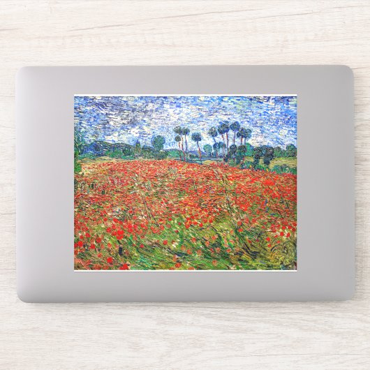 Vincent van Gogh - Poppy Field Sticker (Computer)