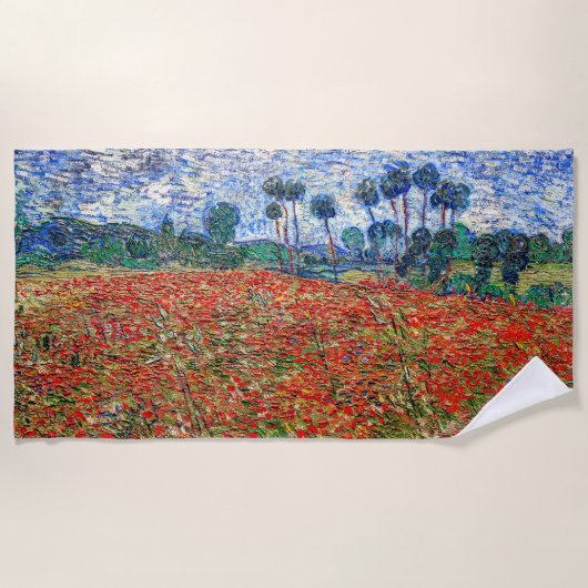 Vincent van Gogh - Poppy Field Strandlaken (Voorkant)