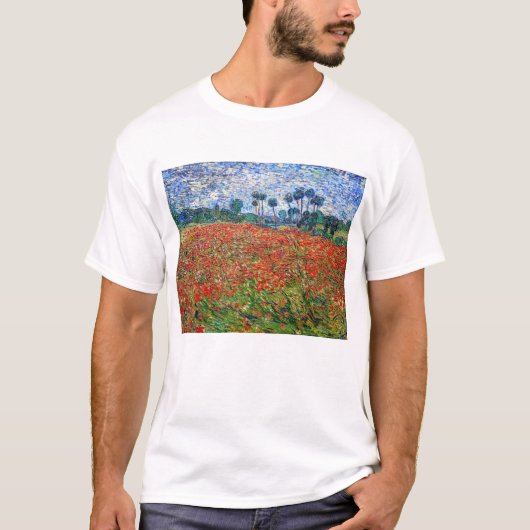 Vincent van Gogh - Poppy Field T-shirt (Voorkant)