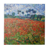 Vincent van Gogh - Poppy Field Tegeltje (Voorkant)