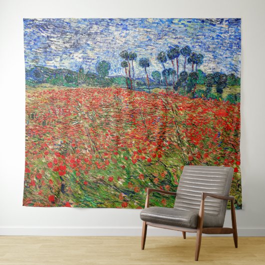 Vincent van Gogh - Poppy Field Wandkleed (In Situ (horizontaal))