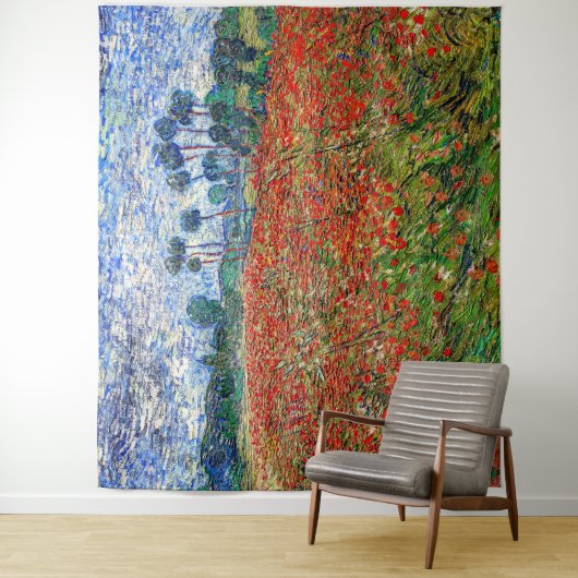Vincent van Gogh - Poppy Field Wandkleed (In situ)