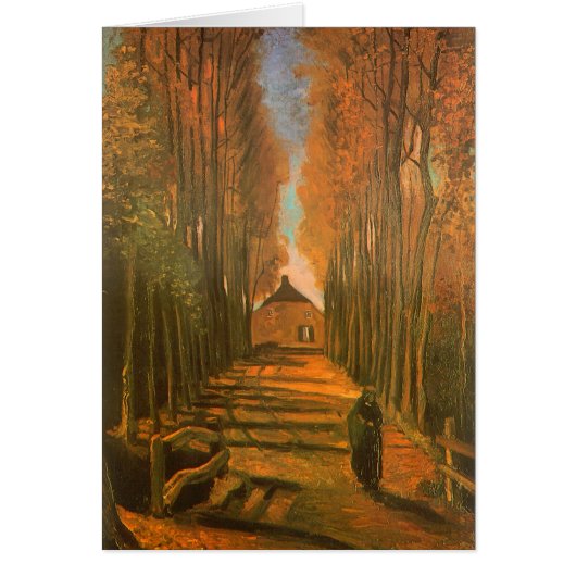 Vincent van Gogh - Populierenlaan in de herfst (Voorkant)