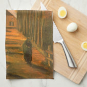 Vincent van Gogh - Populierenlaan in de herfst Theedoek (Quarter Fold)