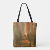 Vincent van Gogh - Populierenlaan in de herfst Tote Bag (Achterkant)