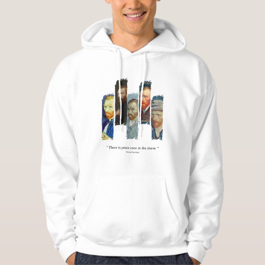 Vincent Van Gogh portrait and qoute  Hoodie (Voorkant)