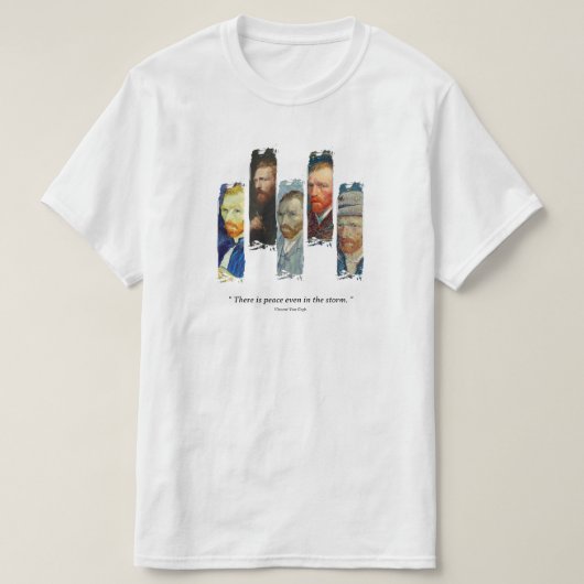 Vincent Van Gogh portrait and qoute T-Shirt (Design voorkant)