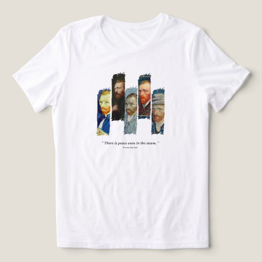 Vincent Van Gogh portrait and qoute Tri-Blend Shirt (Design voorkant)