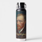 Vincent Van Gogh Portrait  Art Monogrammed Waterfles (Achterkant)