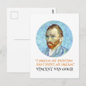 Vincent Van Gogh Portret met Quote Briefkaart (Voorkant / Achterkant)