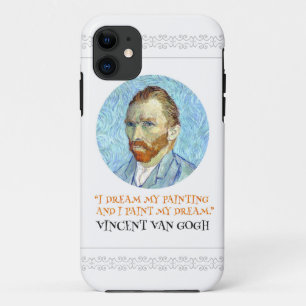 Vincent Van Gogh Portret met Quote Case-Mate iPhone Case
