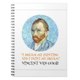 Vincent Van Gogh Portret met Quote Notitieboek