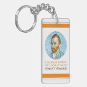 Vincent Van Gogh Portret met Quote Sleutelhanger (Voorkant Links)