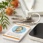 Vincent Van Gogh Portret met Quote Sleutelhanger (Voorkant Rechts)