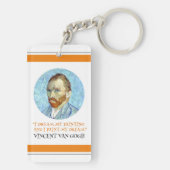 Vincent Van Gogh Portret met Quote Sleutelhanger (achterkant)