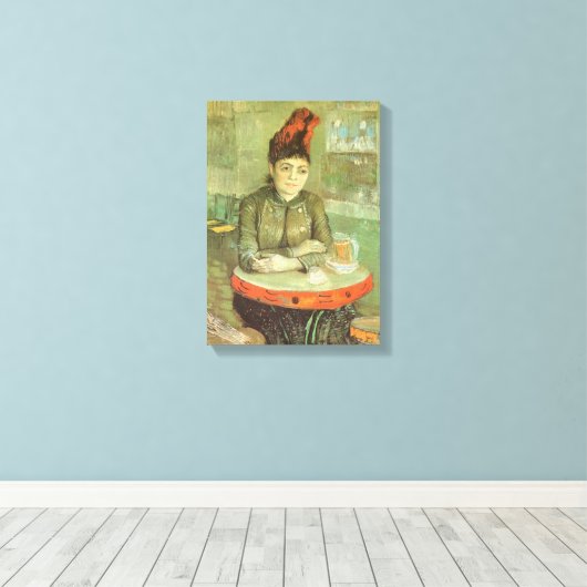 Vincent van Gogh - Portret van Agostina Segatori Canvas Afdruk (Insitu (Houten vloer))