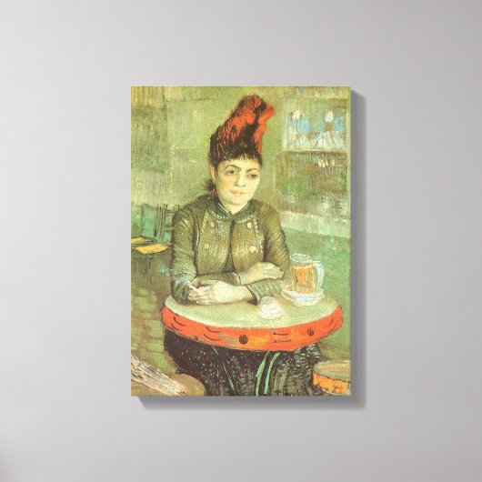 Vincent van Gogh - Portret van Agostina Segatori Canvas Afdruk (Voorkant)