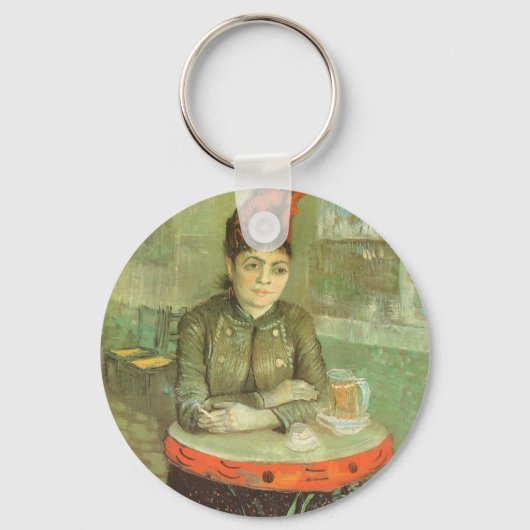 Vincent van Gogh - Portret van Agostina Segatori Sleutelhanger (Voorkant)