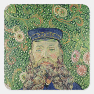 Vincent van Gogh   Portret van de Postman Vierkante Sticker