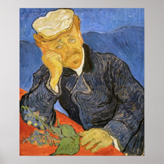Vincent Van Gogh - Portret van Doctor Paul Gachet Poster (Voorkant)