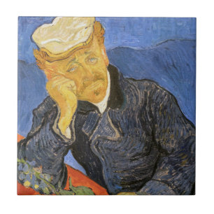 Vincent Van Gogh - Portret van Doctor Paul Gachet Tegeltje