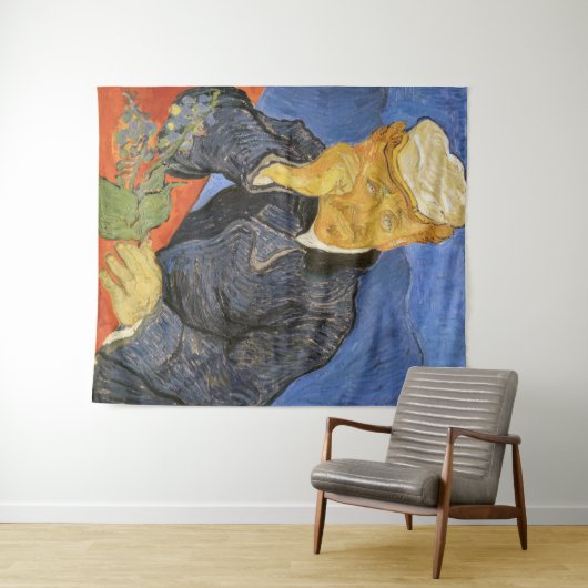 Vincent Van Gogh - Portret van Doctor Paul Gachet Wandkleed (In Situ (horizontaal))