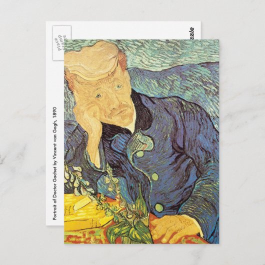 Vincent van Gogh - Portret van dokter Gachet Briefkaart (Voorkant / Achterkant)