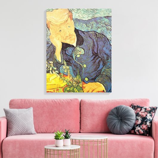 Vincent van Gogh - Portret van dokter Gachet Canvas Afdruk (Insitu (Woonkamer))