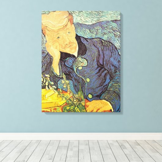 Vincent van Gogh - Portret van dokter Gachet Canvas Afdruk (Insitu (Houten vloer))