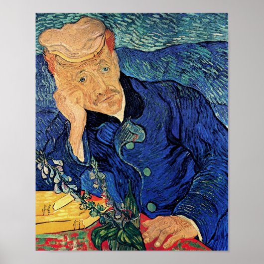 Vincent Van Gogh - Portret van dokter Gachet Poster (Voorkant)