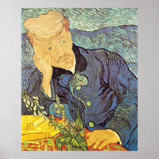 Vincent van Gogh - Portret van dokter Gachet Poster (Voorkant)